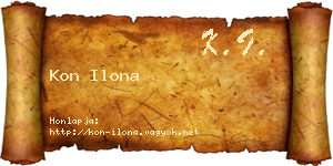 Kon Ilona névjegykártya